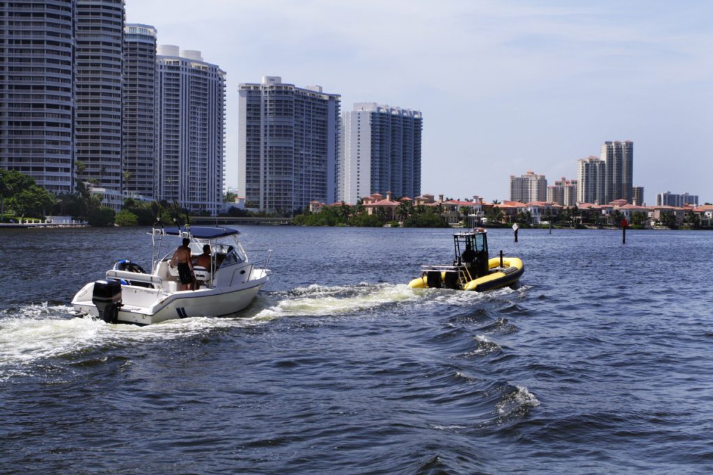 towing a boat